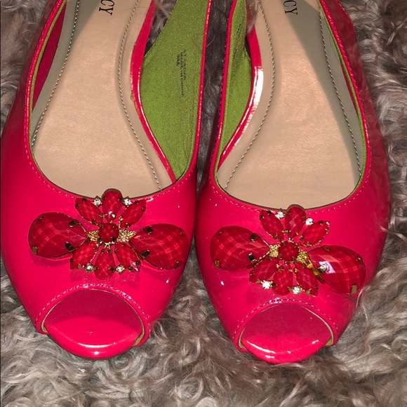 Ellen Tracy magenta embellished flat - Picture 1 of 5
